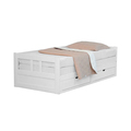 Alaterre Furniture Melody Twin to King Extendable Day Bed with Storage, White AJME10WH